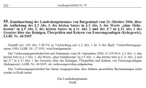 Kehrgesetz vom 23.10.2006